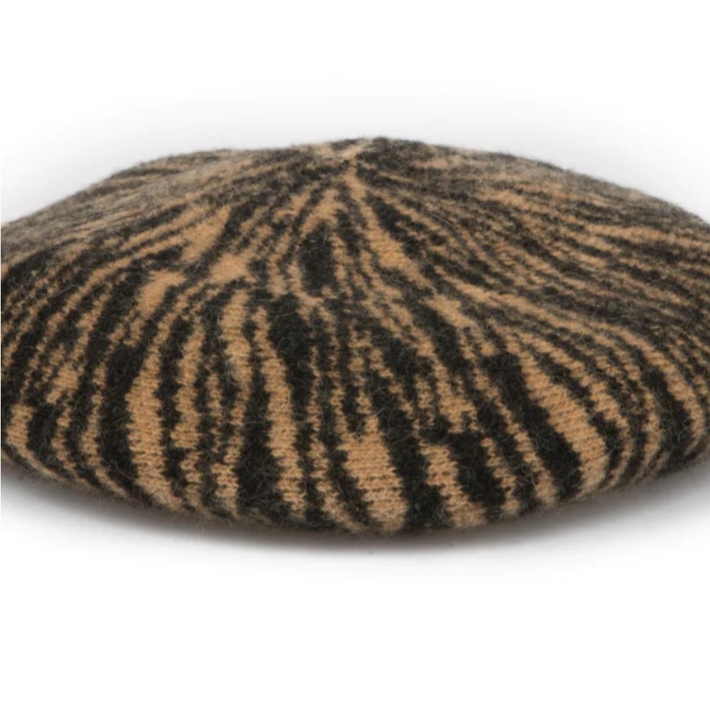 Free People Women's Hat - Tiger/Zebra Print Beret